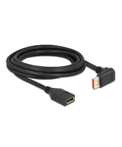 כבל מאריך HDR חיבור מסך DisplayPort ז/נ צד אחד בזווית 90° למטה DELOCK 87093 8K 60hertz