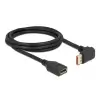 כבל מאריך HDR חיבור מסך DisplayPort ז/נ צד אחד בזווית 90° למעלה DELOCK 87081 8K 60hertz