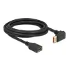 כבל מאריך HDR חיבור מסך DisplayPort ז/נ צד אחד בזווית 90° למעלה DELOCK | 87084 | 8K | 60hertz