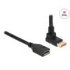 כבל מאריך HDR חיבור מסך DisplayPort ז/נ צד אחד בזווית 90° למעלה DELOCK | 87084 | 8K | 60hertz