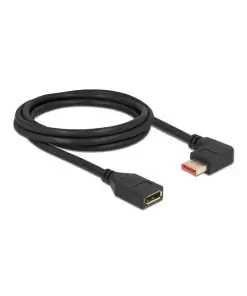 כבל מאריך HDR חיבור מסך DisplayPort ז/נ צד אחד בזווית 90° שמאלה DELOCK 87075 8K 60hertz