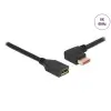 כבל מאריך HDR חיבור מסך DisplayPort ז/נ צד אחד בזווית 90° שמאלה DELOCK 87076 8K 60hertz