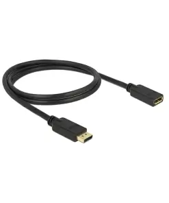 כבל מאריך חיבור מסך DisplayPort זכר/נקבה DELOCK | 83809 | 4K | 60hertz