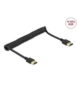 כבל מסולסל HDMI HDR ז/ז DELOCK | 84967 | 4K | 60hertz