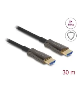 כבל משוריין HDMI HDR Metal Armoured אקטיבי על סיב אופטי ז/ז DELOCK | 86031 | 8K | 60hertz