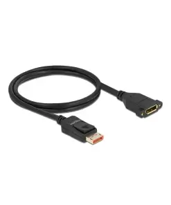 כבל תצוגה DisplayPort ז/נ עם מרחק בין הברגים 27 ממ DELOCK 87095 4K 30hertz