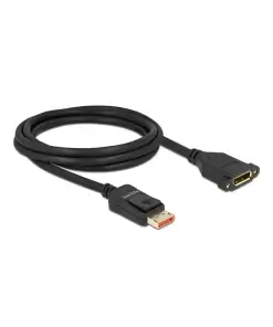 כבל תצוגה DisplayPort ז/נ עם מרחק בין הברגים 27 מ