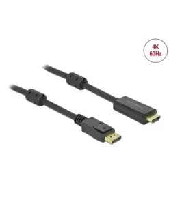 כבל תצוגה DisplayPort לחיבור HDMI ז/ז אקטיבי DELOCK 85955 4K 60hertz