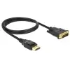 כבל תצוגה DisplayPort לחיבור מסך DVI ז/ז DELOCK | 85312 | 4K | 30hertz
