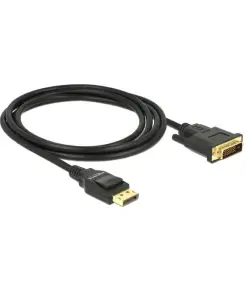 כבל תצוגה DisplayPort לחיבור מסך DVI ז/ז DELOCK | 85313 | 4K | 30hertz