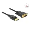 כבל תצוגה DisplayPort לחיבור מסך DVI ז/ז DELOCK | 85314 | 4K | 30hertz