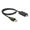 כבל תצוגה DisplayPort לחיבור מסך HDMI ז/ז DELOCK | 85316 | 4K | 30hertz