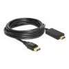 כבל תצוגה DisplayPort לחיבור מסך HDMI ז/ז DELOCK | 85319 | 4K | 30hertz