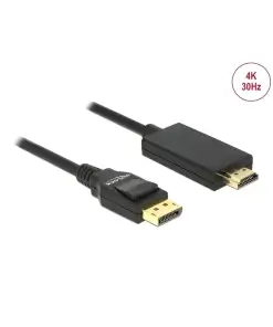 כבל תצוגה DisplayPort לחיבור מסך HDMI ז/ז DELOCK | 85962 | 4K | 30hertz