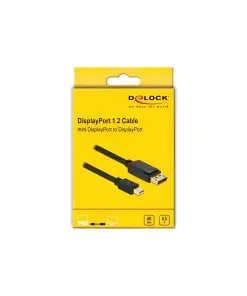 כבל תצוגה DisplayPort תקע מיני DP לתקע DP ז/ז DELOCK | 82438 | 4K | 60hertz