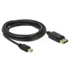 כבל תצוגה DisplayPort תקע מיני DP לתקע DP ז/ז DELOCK | 82699 | 4K | 60hertz