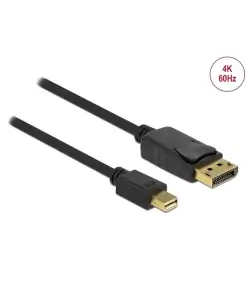 כבל תצוגה DisplayPort תקע מיני DP לתקע DP ז/ז DELOCK | 83479 | 4K | 60hertz