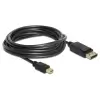כבל תצוגה DisplayPort תקע מיני DP לתקע DP ז/ז DELOCK | 83479 | 4K | 60hertz