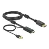 כבל תצוגה HTML לחיבור DisplayPort ז/ז אקטיבי DELOCK 85964 4K 30hertz