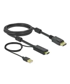 כבל תצוגה HTML לחיבור DisplayPort ז/ז אקטיבי DELOCK 85964 4K 30hertz