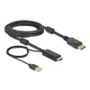 כבל תצוגה HTML לחיבור DisplayPort ז/ז אקטיבי DELOCK 85965 4K 30hertz