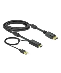 כבל תצוגה HTML לחיבור DisplayPort ז/ז אקטיבי DELOCK 85965 4K 30hertz