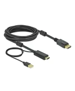 כבל תצוגה HTML לחיבור DisplayPort ז/ז אקטיבי DELOCK 85966 4K 30hertz