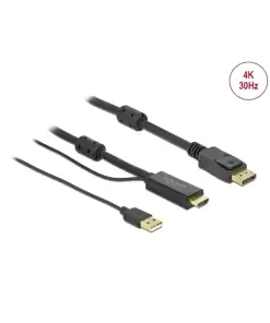 כבל תצוגה HTML לחיבור DisplayPort ז/ז אקטיבי DELOCK 85967 4K 30hertz