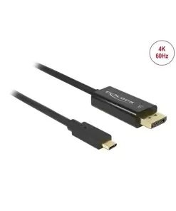 כבל תצוגה USB-C לחיבור מסך DisplayPort ז/ז DELOCK | 85255 | 4K | 60hertz