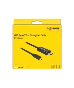 כבל תצוגה USB-C לחיבור מסך DisplayPort ז/ז DELOCK | 85255 | 4K | 60hertz