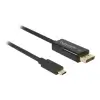 כבל תצוגה USB-C לחיבור מסך DisplayPort ז/ז DELOCK | 85256 | 4K | 60hertz