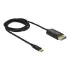 כבל תצוגה USB-C קואקסיאלי לחיבור מסך DisplayPort ז/ז DELOCK | 83710 | 4K | 60hertz
