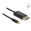 כבל תצוגה USB-C קואקסיאלי לחיבור מסך DisplayPort ז/ז DELOCK | 83710 | 4K | 60hertz