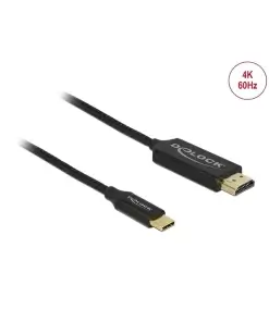 כבל תצוגה USB-C קואקסיאלי לחיבור מסך HDMI ז/ז DELOCK | 84904 | 4K | 60hertz