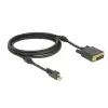 כבל תצוגה מיני DisplayPort לחיבור מסך DVI זז אקטיבי DELOCK 83726 4K 30hertz