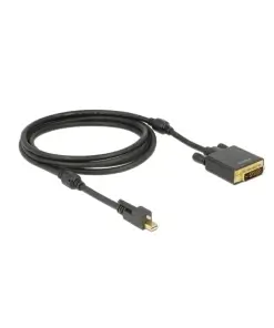 כבל תצוגה מיני DisplayPort לחיבור מסך DVI זז אקטיבי DELOCK 83726 4K 30hertz