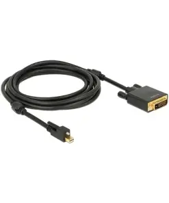 כבל תצוגה מיני DisplayPort לחיבור מסך DVI ז/ז אקטיבי DELOCK 83727 4K 30hertz