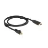 כבל תצוגה מיני DisplayPort לחיבור מסך HDMI ז/ז אקטיבי DELOCK 83730 4K 30hertz