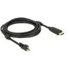 כבל תצוגה מיני DisplayPort לחיבור מסך HDMI ז/ז אקטיבי DELOCK 83731 4K 30hertz