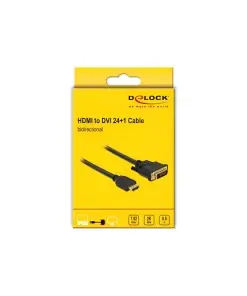 כבל תצוגה תקע HDMI לתקע DVI 24+1 ז/ז DELOCK | 85651