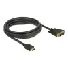 כבל תצוגה תקע HDMI לתקע DVI 24+1 ז/ז DELOCK | 85655