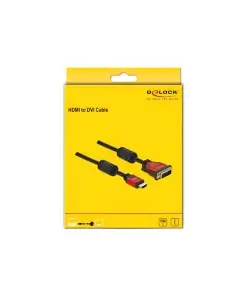 כבל תצוגה תקע HDMI לתקע DVI 24+1 ז/נ DELOCK | 84342