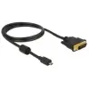 כבל תצוגה תקע מיני HDMI לתקע DVI 24+1 ז/נ DELOCK | 83583