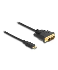 כבל תצוגה תקע מיני HDMI לתקע DVI 24+1 ז/נ DELOCK | 83583