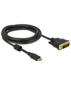 כבל תצוגה תקע מיני HDMI לתקע DVI 24+1 ז/נ DELOCK | 83584