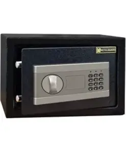 כספת הכוללת מערכת נעילה דיגיטלית ומפתח חירום בצבע שחור METLGUARD MG20 4.3KG