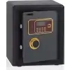 כספת הכוללת מערכת נעילה דיגיטלית מפתח חירום ידית מדף ומגירה METLGUARD 3D450 50KG