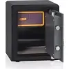 כספת הכוללת מערכת נעילה דיגיטלית מפתח חירום ידית מדף ומגירה METLGUARD 3D450 50KG