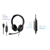 אוזניות חוטיות עם מיקרופון כולל סינון רעשים 2Connect | 2C116USB | USB