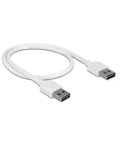 כבל EASY-USB 2.0 Type-A עם מחברים דו כיווניים צבע לבן ז/ז DELOCK | 85192 | 4K
